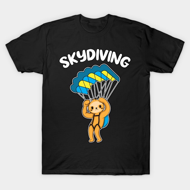 Skydiver Bear Skydiving T-Shirt by QQdesigns